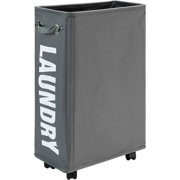 Ultra Slim Laundry Hamper with Handle,Foldable Corner Storage Box