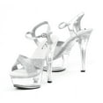 thumbnail image 2 of ELLIE 601-JANIE Women 6" Heel Glitter Criss Cross Ankle Strap Platform Sandals, 2 of 2