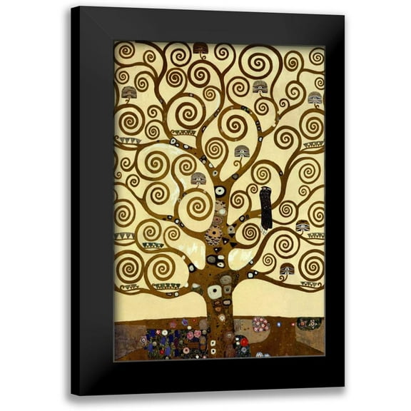 Klimt, Gustav 11x14 Black Modern Framed Museum Art Print Titled - The Tree Of Life