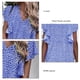 thumbnail image 5 of Blusa de manga corta con volantes, estampado floral, informal, ajustada, escote en V, manga con volantes, blusa para mujer de verano, 5 of 6