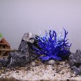 thumbnail image 2 of Decoración de arrecife de coral, mini decoración de coral sintético para decoración de acuario, azul blanco, 6.5 x 5.83 pulgadas, 2 of 7