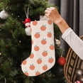 thumbnail image 5 of Salouo Orange Peach Print Christmas Decorations Stockings 1 Pack 18'' Xmas Stockings Holiday Stocking Personalized Farmhouse Decor for Home Family Party Tree, 5 of 7