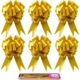 thumbnail image 1 of Paquete de 30 lazos de cinta grandes para decorar regalos de Navidad, ramos de flores, cestas de boda, tributos florales, fiesta de Navidad, decoración de pared (dorado) ER, 1 of 5