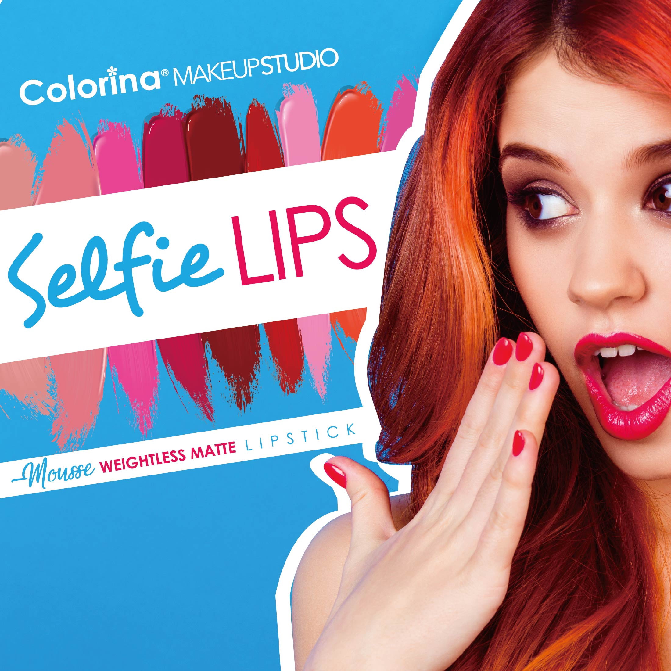Colorina Makeup Studio Selfie Face Collection Selfie Lips Matte Lipstick 10 Influencer 0.9 oz
