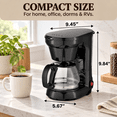thumbnail image 3 of Coffee Maker, 6-Cup Drip Coffee Maker with Glass Carafe, Reusable Filter, Pause and Serve, Keep Warm, Black, 3 of 8