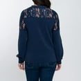 thumbnail image 5 of Elsie & Zoey Jaylyn Ribbed Jersey Crew Neck Bishop Long Sleeve Top for Women, 5 of 6