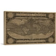 thumbnail image 1 of ARTCANVAS Vintage World Map Globe Canvas Art Print - Size: 26" x 18" (1.50" Deep), 1 of 9
