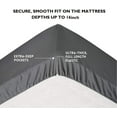 thumbnail image 4 of Extra Deep Pocket Fitted Sheet - Ultra-Soft, Wrinkle-Free Microfiber, Fully Elasticized for Mattresses up to 16 Inches, Hotel-Quality, Machine Washable, Full Navy, 4 of 5