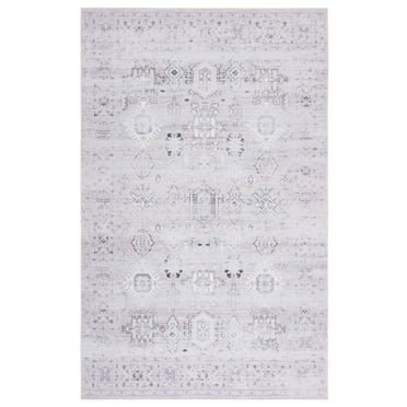 SAFAVIEH Tucson Barrfind Traditional Machine Washable Area Rug, 8' x 10', Pink/Beige