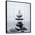 thumbnail image 2 of Designart "Beach Photo Harmonic symmetry I" Abstract Floater Framed Canvas Print, 2 of 7
