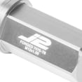 thumbnail image 3 of J2 Engineering LN-T7-005-15-SL J2 Engineering 7075 -T6 Forged Aluminum M12x1.5 20Pcs 50mm Height Close -End Lug Nut Set w/Adapter Key (Silver), 3 of 6