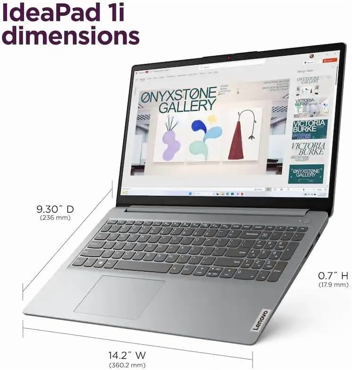 Lenovo Ideapad 1i 15.6" Full HD Laptop, Intel Core i5-1335U (Beats i7-1255U) 13th Gen, 12GB RAM, 512GB SSD,Lifetime Office,Windows 11 Pro,CoPilot Gift Set,Grey – Laptop for Work& Everyday Use