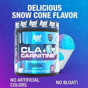 BPI Sports CLA + Carnitine Powder, Snow Cone, 50 Servings, Weight Loss & Lean Muscle Support (12.34 oz, 350g)