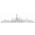 thumbnail image 2 of Tillmon, Avery 24x11 White Modern Wood Framed Museum Art Print Titled - New York Skyline, 2 of 4
