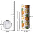 thumbnail image 5 of 20 OZ Tumbler Pineapple Coffee Travel Mug with Lid and Straw,Stainless Steel Vacuum Insulated Insulated Tumbler Gifts for Fathers Husband, 5 of 7