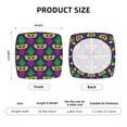 thumbnail image 6 of Gaeub Mardi Gras Carnival3 Square Chair Seat Covers, Stretch Fitted Printed Chair Seat Cushion Cover for Kitchen, Office - One Size, 6 of 9