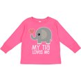 thumbnail image 3 of Inktastic My Tia Loves Me Grandchild Boys or Girls Long Sleeve Toddler T-Shirt, 3 of 5