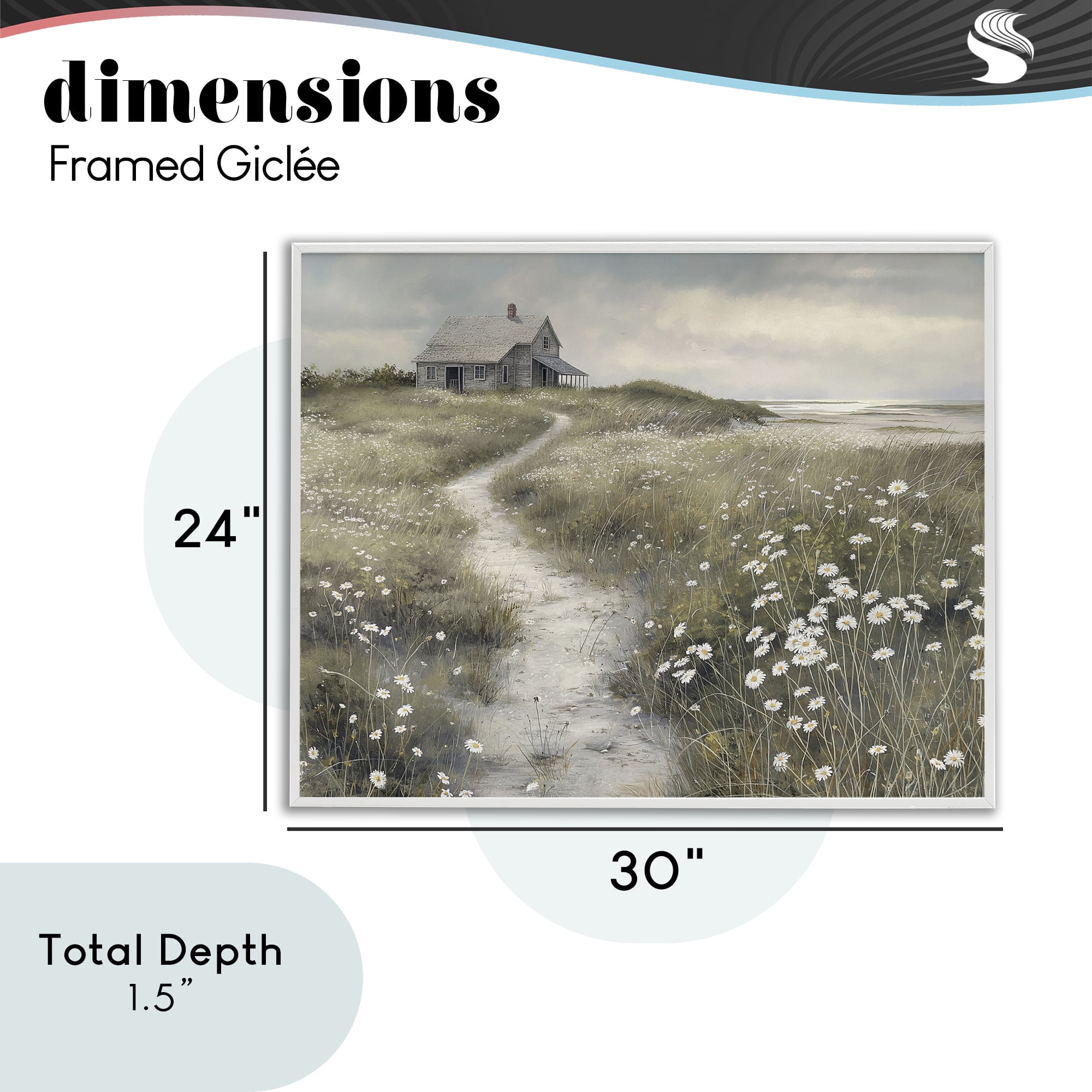 Stupell Industries Pathway To Coastal Cottage White Framed Giclee Art, design by Imagine It Images