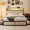 Beige, variant on Lifezone King Size Bed Frame with 2-Tier Bookcase Headboard Platform Bed with Charging Station & LED, 4 Storage Drawers, Metal Support, No Box Spring Needed, Noise Free, Grey