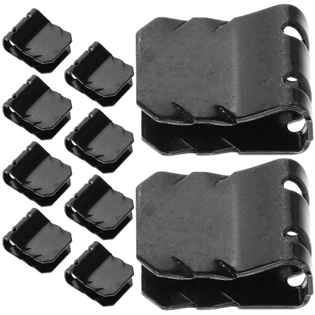 10pcs Universal U Clips Automotive Clips Nuts Mud Shield Clips Metal Retainer Clips for Car Engine Hood Support Rod and Mud Shield
