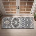 thumbnail image 2 of Gray Floral Mandala and Leaf Pattern Door Rugs,Washable Non Slip Door Mats Indoor,Decorative Door Mats,Entry Mat Indoor for Entrance,Bedroom,Kitchen,Bathroom,16"x47", 2 of 6