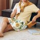 thumbnail image 5 of Balery Watercolor Bright Sunflowers Pantalones cortos de pijama de punto de algodón para hombre con cinturilla y bolsillos-Large, 5 of 6