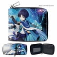 thumbnail image 2 of Cartera Genshins Impacts, de poliuretano, delgada y plegable, para personajes de anime, 2 of 2