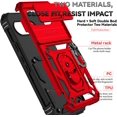 thumbnail image 5 of KOMI Phone Case for Google Pixel 9A Case with HD Screen Protector & Slide Camera Cover & Rotated Ring Kickstand, [Military-Grade] Phone Case for Google Pixel 9A, Red, 5 of 5