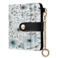thumbnail image 2 of Small Wallet For Women Bifold Leather Pocket Coin Credit Card Holder With RFID Blocking Watercolor Gray Flower, 2 of 6