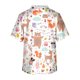 thumbnail image 3 of Men's Short Sleeve V Neck Small Animals Print Chest Pocket Carer Top2XL, 3 of 3
