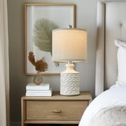 Oneach Ceramic Table Lamps Set of 2 for Living Room Bedroom 18.12 Farmhouse Bedside Nightstand Lamps