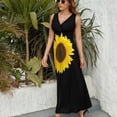 thumbnail image 3 of Sunflower Sleeveless Dress Summer skirt beach outfits for women, 3 of 6