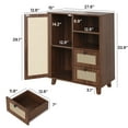 thumbnail image 2 of Farini Sideboard Buffet Cabinet, Accent Cabinet with Drawers and Adjustable Shelf for Kitchen, Living Room, Entryway, Walnut, 2 of 7