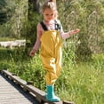 thumbnail image 2 of GDEGE Long Rain Pants Toddler Kids Boys Girls Double Fabric Warm Outdoor Rain Dung-arees Windproof Water-proof Mud Jumpsuit Playsuit Overall Rain Pants, 2 of 4