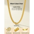 thumbnail image 7 of PROSTEEL Chunky Miami Cuban Link Curb Chain Necklace for Women Choker 14K Gold Plated Fashion Chain Jewelry Gifts 5mm 18 Inch Unisex Size, 7 of 7