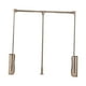 thumbnail image 4 of Barra de armario abatible con riel elevador, ancho ajustable para colgar ropa, organizador de almacenamiento ergonómico de aleación de aluminio Marrón, 4 of 8