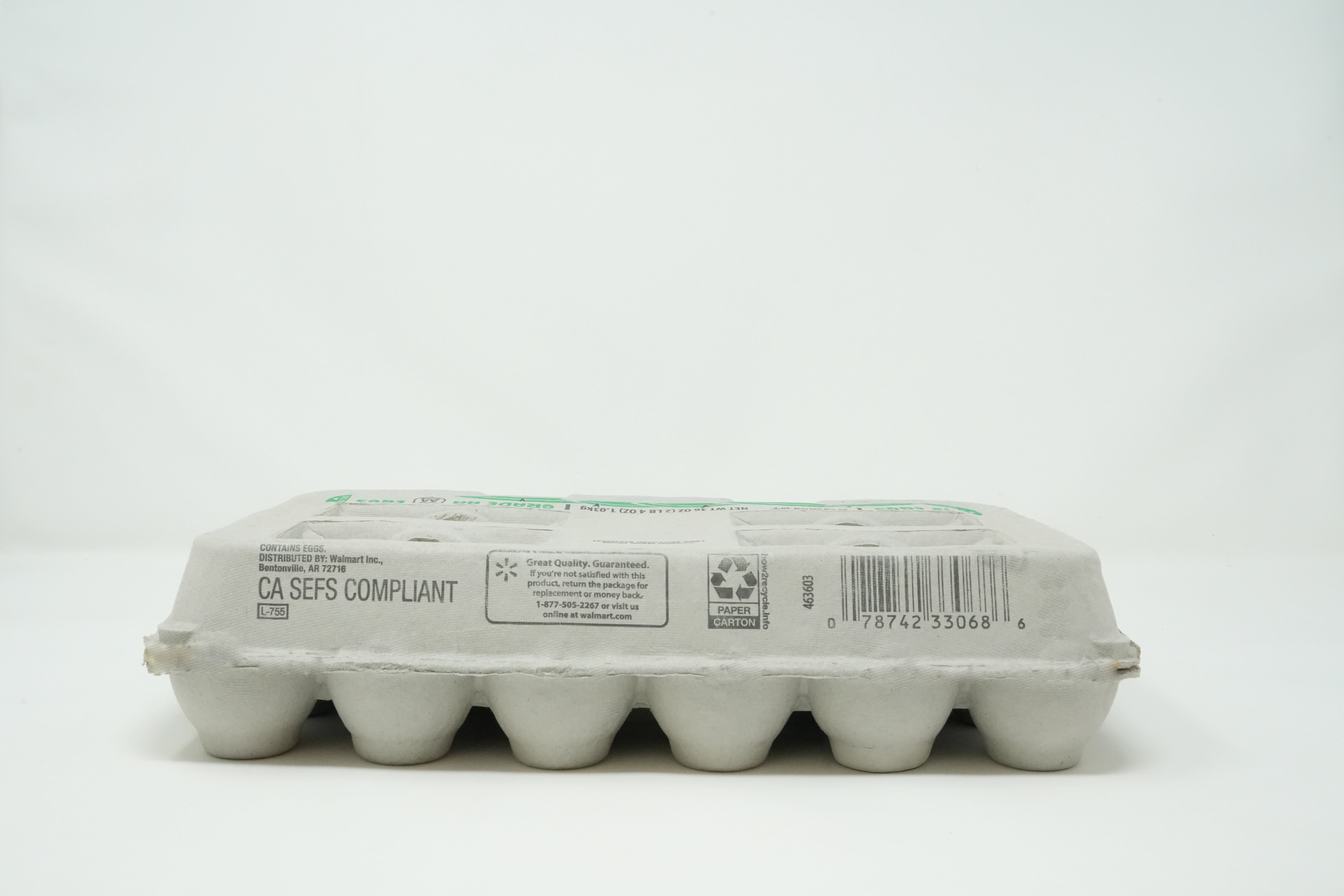 Great Value Cage-Free White Eggs, Large, 18 Count