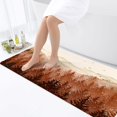 thumbnail image 4 of Orange Forest Mountain Bathroom Rug, Orange Misty Forest Tree Non Slip Soft Bath Mat, Nature Scenery Landscape Bath Rugs for Bathroom Living Room Bedroom Kitchen Indoor for Home Decor,17X48IN, 4 of 5