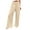 Khaki, variant on Summer Pants for Women Linen Pants For Women High Waisted Wide Leg Loose Fit Palazzo Casual Beach Trendy Trouses With Two Pockets Travel Ware Summer Cute Fall Clothes Print Brown L