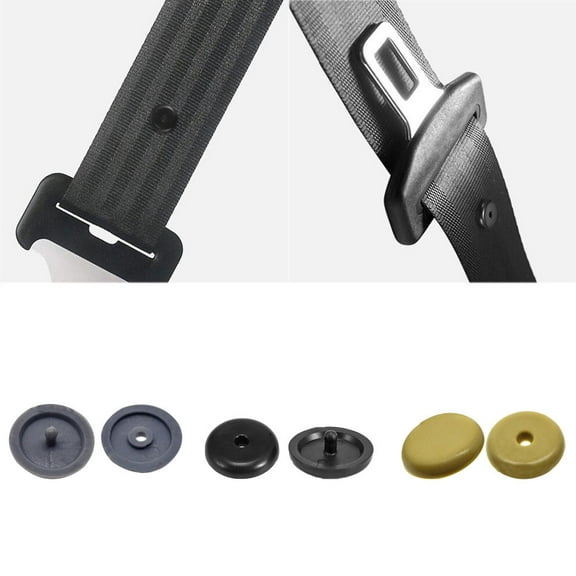 Skymirror 10Pcs Safety Car Seat Belt Stopper Spacing Limit Buckle Clip Retainer Button