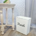thumbnail image 3 of AuldHome Design White Enamel Trash Can, Rustic Farmhouse Wastebasket for Bathroom, Bedroom, or Office, 3 of 10
