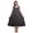 Black, variant on Seaweed Green Floral Leaves,Rose & Miosotis Mid Calf Nightwear Ladies Cotton Printed Sleeveless Night Gown Maxi Dress XXX-Large