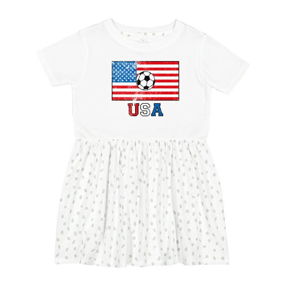 Inktastic USA Soccer Girls Toddler Dress