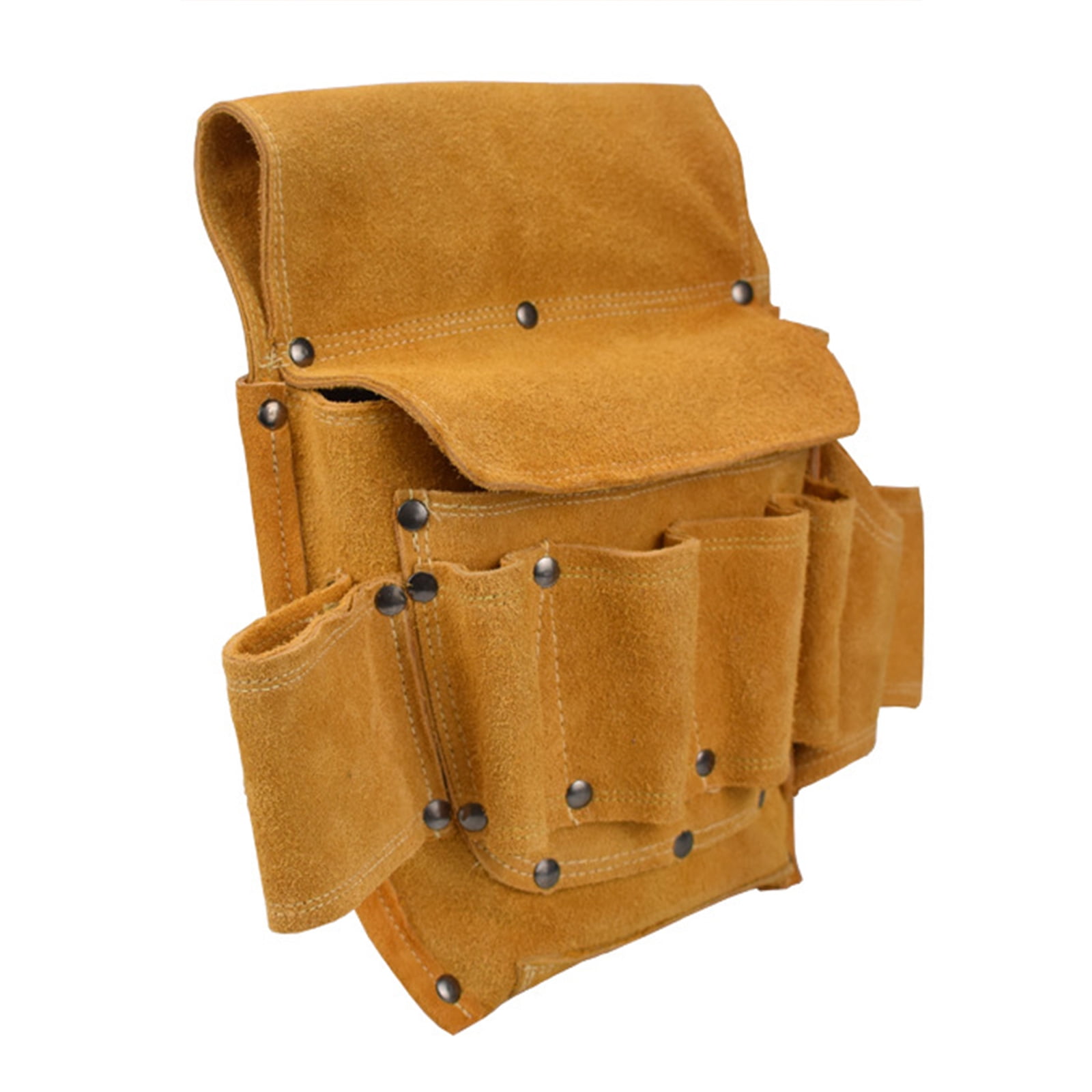 Yokua Tool Pocket Pouch Belt Tool Bag Thickened Tool Waist Bag Cowhide Storage Pouch