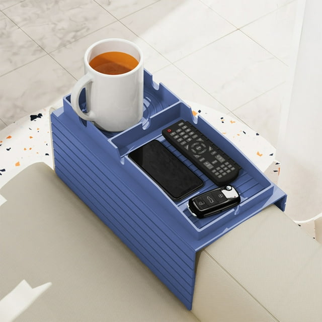 PRETXORVE Sofa Cup Shelf Tray for Drinks and Coffee Silicone Sofa Coasterss Armrest Multi Functional Storage Suitable for Sofas