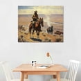 thumbnail image 2 of EastSmooth Western Cowboy Canvas Wall Art By Charles Marion Russell Prints Vintage Posters American Texas Painting Wild Old West Pictures for Living Room Retro Wall Decor, 2 of 4