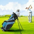 thumbnail image 3 of Gymax Golf Stand Bag 6 Way Divider Golf Carry Bag w/ Straps & 7 Storage Pockets Blue, 3 of 10
