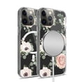 thumbnail image 3 of Phone Case for Apple iPhone 12 Pro Max Hybrid Flower Design Stylish Fashion Hard MagSafe Compatible Shockproof Cover fit iPhone 12 Pro Max - White Roses, 3 of 6