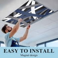 thumbnail image 5 of 1 Pack Abstract Art Fluorescent Light Covers for Ceiling Lights Blue White Black Gray Line Modern Simple Magnetic Ceiling Light Covers Overhead Light Filters for Office Classroom Home, 5 of 9