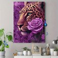 thumbnail image 4 of UXIEQU Leopard Rose Canvas Wall Art Print 15.75x11.81 Inches, 4 of 8
